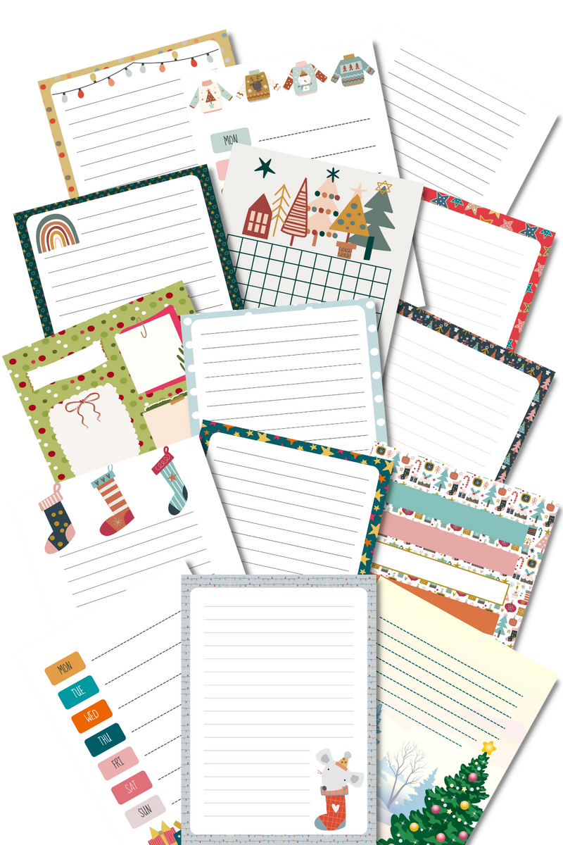 Kids Christmas Notebook Sheets nonscreenactivitiesforkids