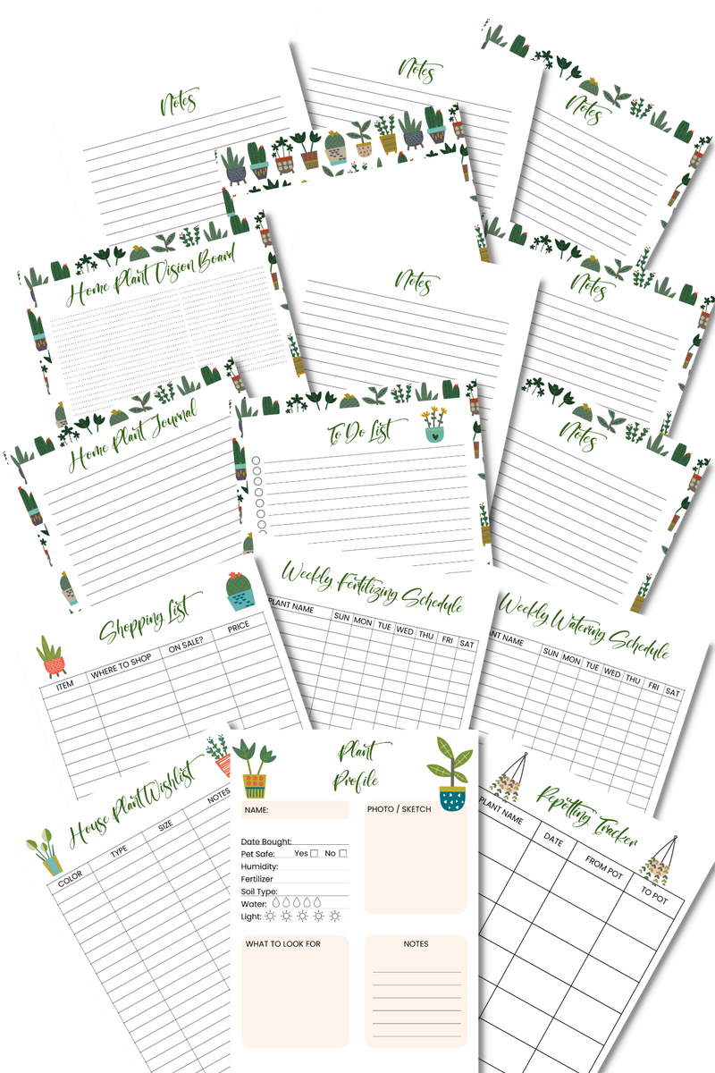 House Plant Planner (30+ pages) nonscreenactivitiesforkids