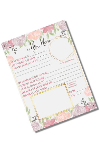 Floral Mother's Day Letter