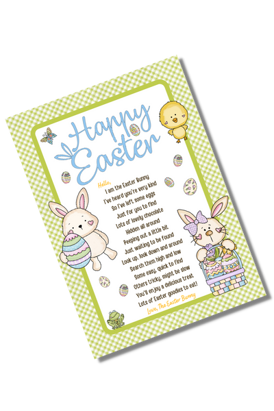 Green Easter Bunny Letter