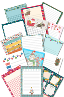 kids christmas notebook paper worksheets thank you letter paper