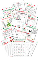 Christmas games printable worksheets for kids activities
