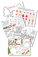 kids christmas placemats activity sheets