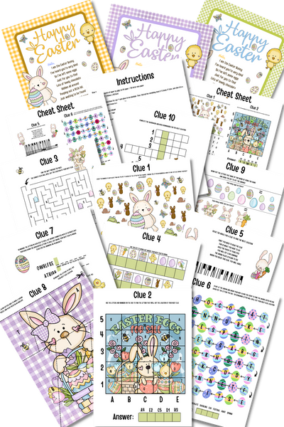 Easter Treasure Hunt Clues Easter Bunny Letters