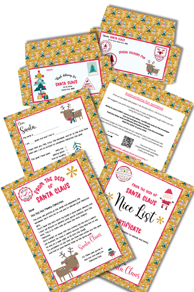 Kids Letters Santa Father Christmas Nice List Certificate