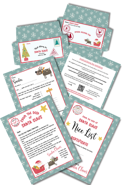 Kids Christmas Santa letters and nice certificate