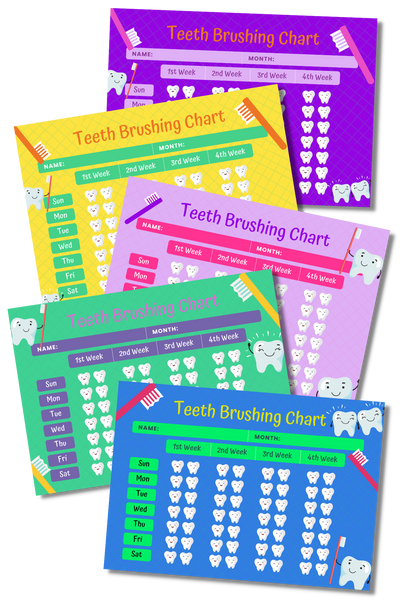 tooth brushing reward chart  for kids