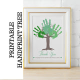 Handprint tree art gift from kids to parents