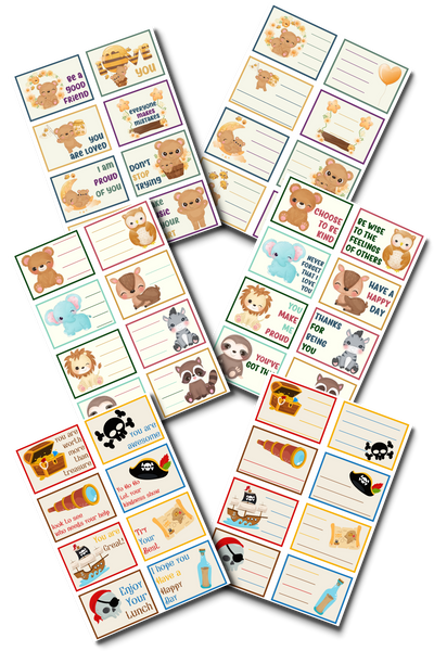 Cute Kids Lunchbox Notes Bundle