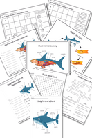 Shark activity worksheets homeschool ocean studies