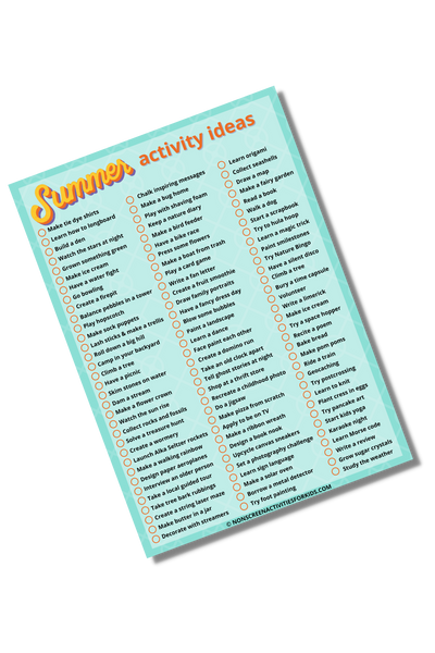 kids summer break activity activities ideas list